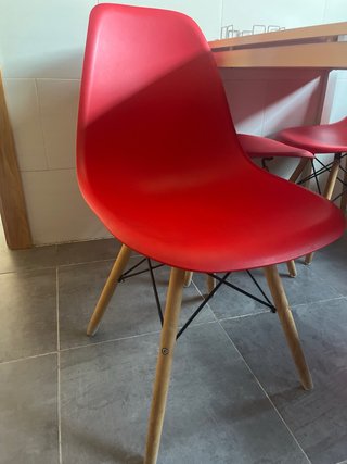 Sillas modernas rojas (Set de 4)