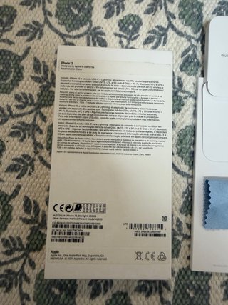 iPhone 13 256GB Blanco + Caja y Cargador