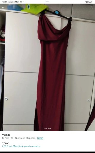 Vestido de fiesta Shein rojo talla M