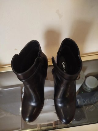 Botas de tacón negras con plataforma