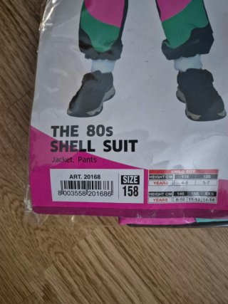 Disfraz infantil 80s Shell Suit Talla 158