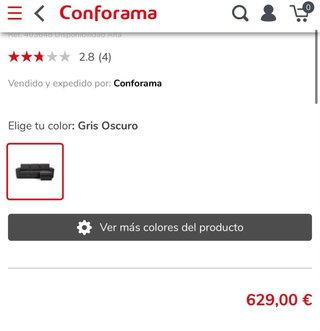 Sofá Cama Gris Nuevo.