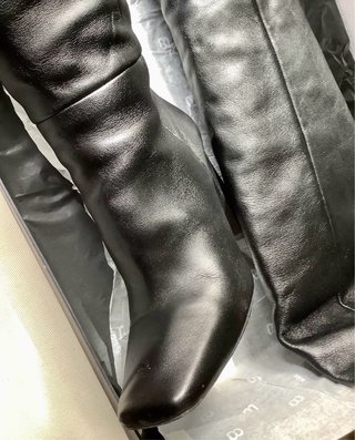 Botas altas de piel negras 8 by YOOX talla 37
