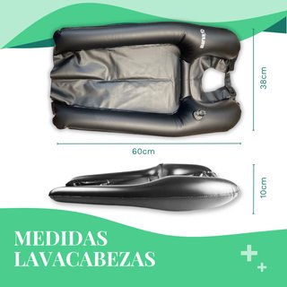 Lavacabezas Hinchable Portátil Negro