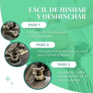 Lavacabezas Hinchable Portátil Negro