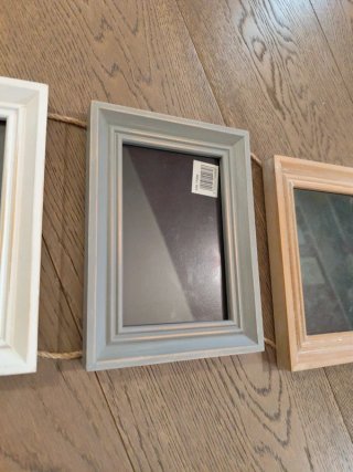 Tripla cornice portafoto in legno