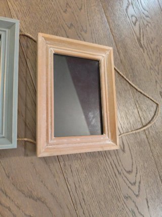 Tripla cornice portafoto in legno
