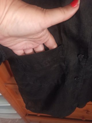 Camisa H&M Negra Manga Corta