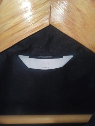 Camisa H&M Negra Manga Corta