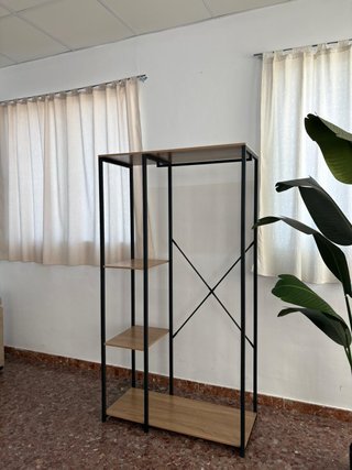 Mueble Vestidor con Barra y Estantes - ENVIAMOS