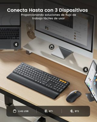 ProtoArc Teclado y Ratón Inalámbrico Bluetooth