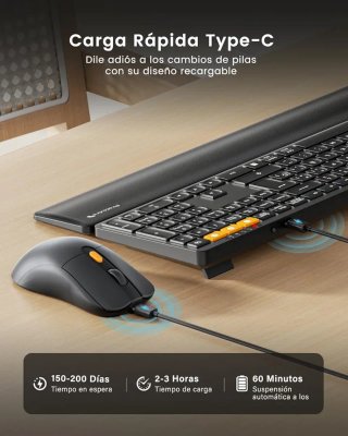 ProtoArc Teclado y Ratón Inalámbrico Bluetooth