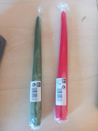 Velas de cera de colores (lote)