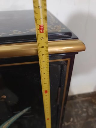 Conjunto Mueble Chino Negro y Dorado