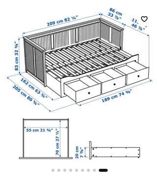 Estructura Cama Doble Blanca Madera