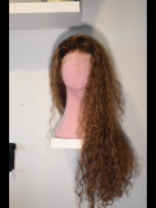 Peluca Cabello Humano Natural 100% ondulado/rizada