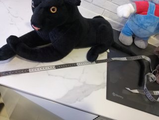 Lote de peluches: pantera, perro y elefante