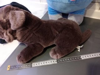 Lote de peluches: pantera, perro y elefante