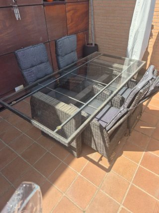 OFERTA Conjunto de terraza, mesa y 4 butacas