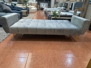 Sofá Cama Gris Pata Dorada