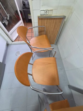 Sillas de cocina madera y metal
