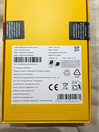 Móvil Realme 14x 5G 256GB Peridot Green