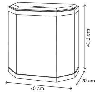 Acuario hexagonal con luz LED               30L