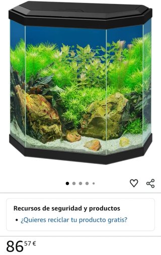 Acuario hexagonal con luz LED               30L