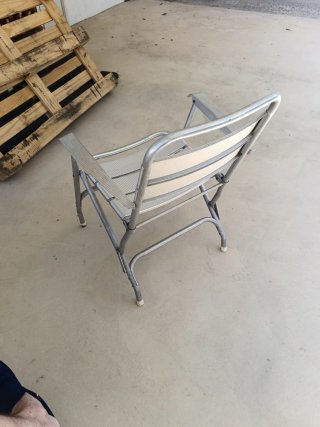 Silla plegable vintage metal playa