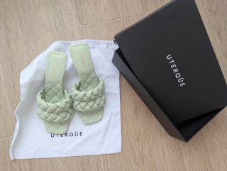 Sandalias de tacón de piel Uterqüe (nuevas)