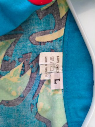 Camisa hawaiana tropical azul L