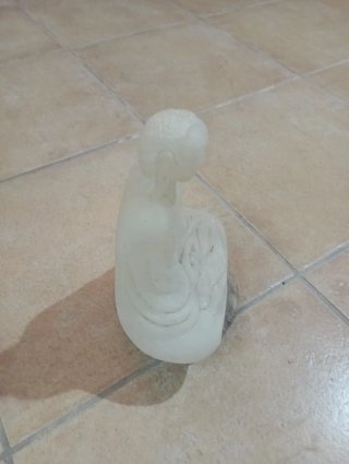 Figura Buda Alabastro Sentado