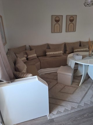 Salón Marroquí Beige y Blanco