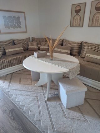 Salón Marroquí Beige y Blanco