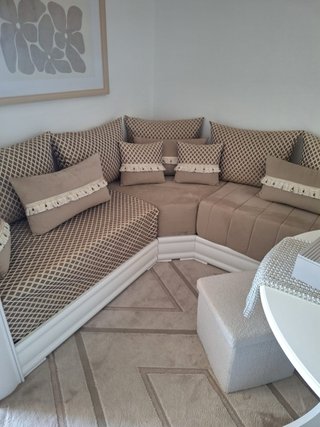 Salón Marroquí Beige y Blanco