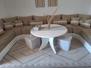 Salón Marroquí Beige y Blanco