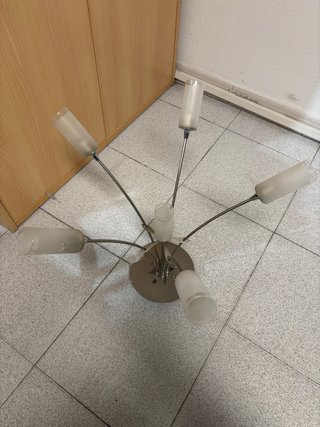 Lámpara de techo moderna cristal y metal