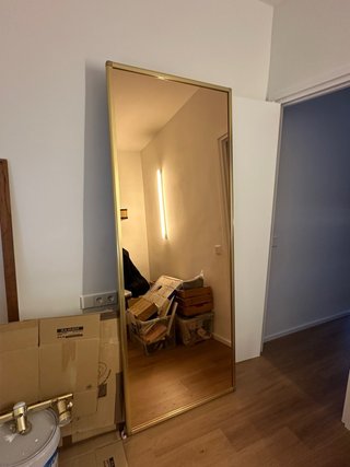 Specchio Grande Dorato in Metallo 2m+