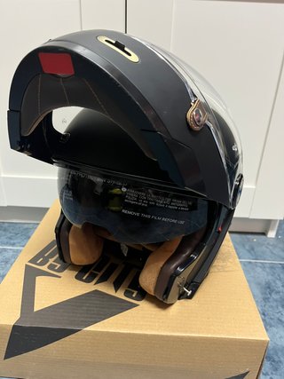 Casco moto fibra de vidrio Modular