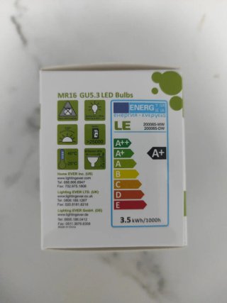 Pack 5 Luces LED 3.5W Blanco Cálido