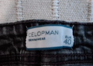 Pantalón vaquero gris hombre desgastado
