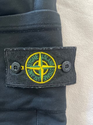Stone Island Pantalón Corto Negro