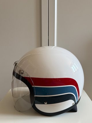 Casco DMD de ARTEMIS Jet Vintage Blanco talla S