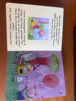 Libro en euskera con puzzles