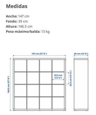 Estantería KALLAX 4x4 Ikea