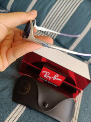 Gafas de sol Ray-Ban cutters plateadas y azules