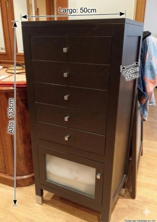Mueble lavabo baño con espejo + mueble auxiliar