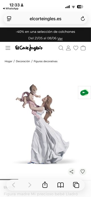 Figura Lladró Mi Precioso Bebé para restaurar