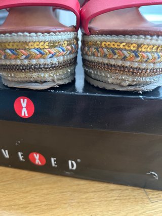 Sandalias cuña rojas talla 39