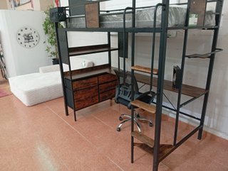 Litera Metálica con Escritorio y cajones